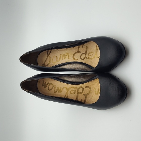 Sam Edelman Black Leather Heels - Picture 2 of 8